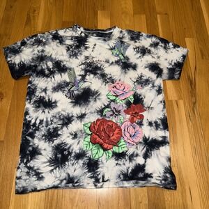 YoungLa Mens‎ Tie Dye Floral Tee Size Med oversized